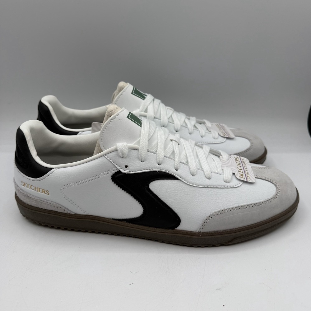 Skechers Hotshot Kickoff Shoes Mens Size 10.5 White Causal Lace Up Sneakers NWT